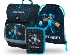 BAAGL 3 SET Ergo Minecraft Blue Axe: aktovka, peračník, vrecko