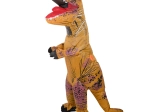 Nafukovací kostým dinosaurus T‑REX, hnedý, pre výšku 150–190 cm