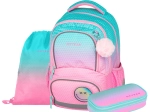 Školský set OXYBAG OXY NEXT Ombre Pink – batoh, peračník a vrecko