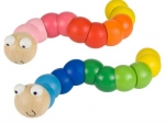 Bigjigs Toys farebný drevený červík modrý