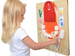 Masterkidz nástenná senzomotorická tabuľa hygiena úst Flex Montessori