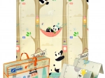 Veľká skladacia penová vzdelávacia podložka XPE 120 × 180 cm – zvieratká panda