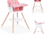 Detská jedálenská stolička 2 v 1, ružová, ECOTOYS