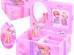 Ružová šperkovnica s hracím strojčekom pre malé slečny