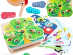 Tooky Toy drevená magnetická hra 2v1 s červíkmi