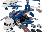 Policajné lietadlo rozkladacie parkovisko so svetlami a zvukmi