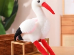 Plyšový bocian – mäkučká maznacia hračka 37 cm