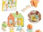 Classic World Montessori drevené navliekanie kľúče a dvere 11 ks