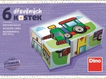 Drevené kocky Doprava – 6 kociek