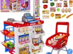 detský supermarket so skenerom, váhou a nákupným vozíkom