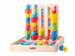 Drevené koráliky na tyčiach – sada na precvičovanie sekvencií