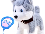 Interaktívny plyšový husky so slučkou a zvukmi