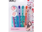 Tetovacia sada s voňavými gélovými perami a šablónami