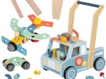 Drevené chodítko‑auto a mini dielňa STEM TOOKY TOY