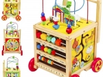 Drevené chodítko a edukačná kocka pre deti