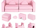 Skladacia modulárna detská pohovka pre 2 deti, 10 vankúšov ECOTOYS