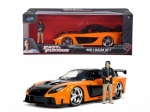 Rýchlo a zbesilo model auta 1997 Mazda RX-7 s figúrkou Han Lue