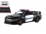 kovový model auta Ford Mustang Dark Horse Police 2024 1:38 so spätným naťahovaním, 13 cm