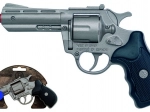 Policajný revolver kovový strieborný kovový 8 rán