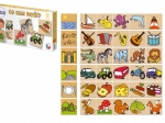 Detoa drevené puzzle Čo kam patrí