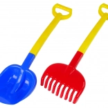 Súprava na piesok Lopatka a hrable veľké Dvojfarebné