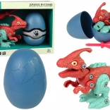 Skladací dinosaurus PARASAUROLOPHUS vo vajíčku so skrutkovačom