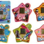 Vrecková elektronická hra tetris v tvare hviezdy – oranžová