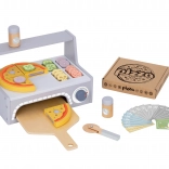 Tooky Toy drevený pizza set s doplnkami