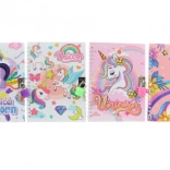 Zápisník so zámkom s motívom jednorožca 14 × 18 cm