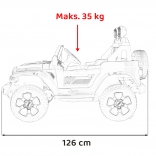 Elektrické auto JEEP Wrangler Rubicon pre deti s diaľkovým ovládaním, červené, MP3 rádio a EVA kolesá