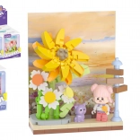 Mini stavebnica KOCO kvetinová scenéria