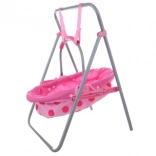Hojdacia postieľka pre bábiky s kovovou konštrukciou