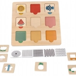 Drevené vzdelávacie puzzle so vzormi 28 × 28 cm