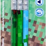 Trojhranné ceruzky HB s strúhadlom ASTRA Pixel One, 3 ks