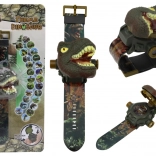 Hodinky s projektorom 3D dinosaurus Tyrannosaurus Rex 22cm