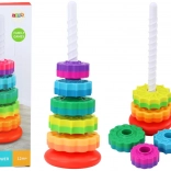 Otáčacia dúhová veža pre deti