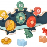 Drevená detská skladačka - Dinozaur