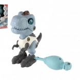 Skrutkovací dinosaurus so svetlom a zvukom, 12 cm