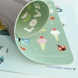 a little lovely company prestieranie radosť – zelené vinylové detské prestieranie s protišmykom