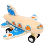 Drevené naťahovacie lietadlo small foot – červené