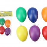 Dekoračné farebné plastové vajíčka na zavesenie 6 cm