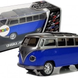 Autobus resorák s frikčným pohonom na batérie, svetlá a zvuky – modrý