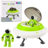 UFO vesmírna loď s figúrkou astronauta so svetlami a zvukmi