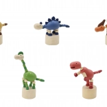 Drevený mačkací dinosaurus