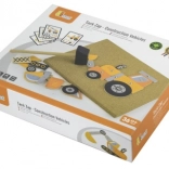 VIGA korková pribíjačka – stavebné vozidlá, 45 dielov Montessori