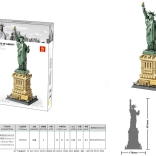 Stavebnica budovy Socha slobody 1409 dielikov