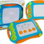 Magnetická kresliaca tabuľka s pečiatkami LeanToys