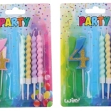 Párty sviečka číslo 4 so 4 sviečkami