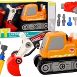 Skladacie detské pásové oranžové rýpadlo