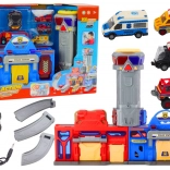 Hasičská a policajná stanica s vozidlami - City Action